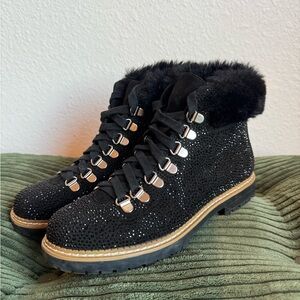 Black Fur-Lined Women's Boots